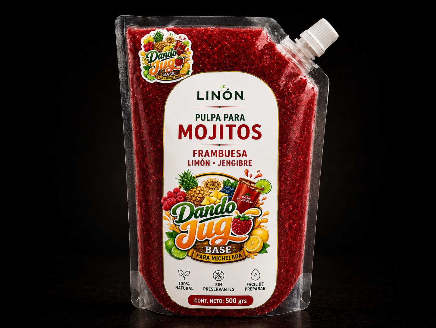 Pulpa Mojitos Frambuesa Limón Jengibre