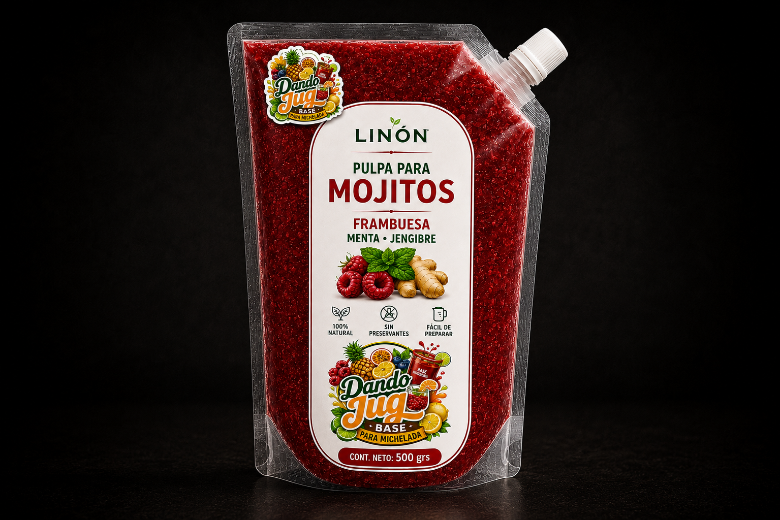 Pulpa Mojitos Frambuesa Menta Jengibre