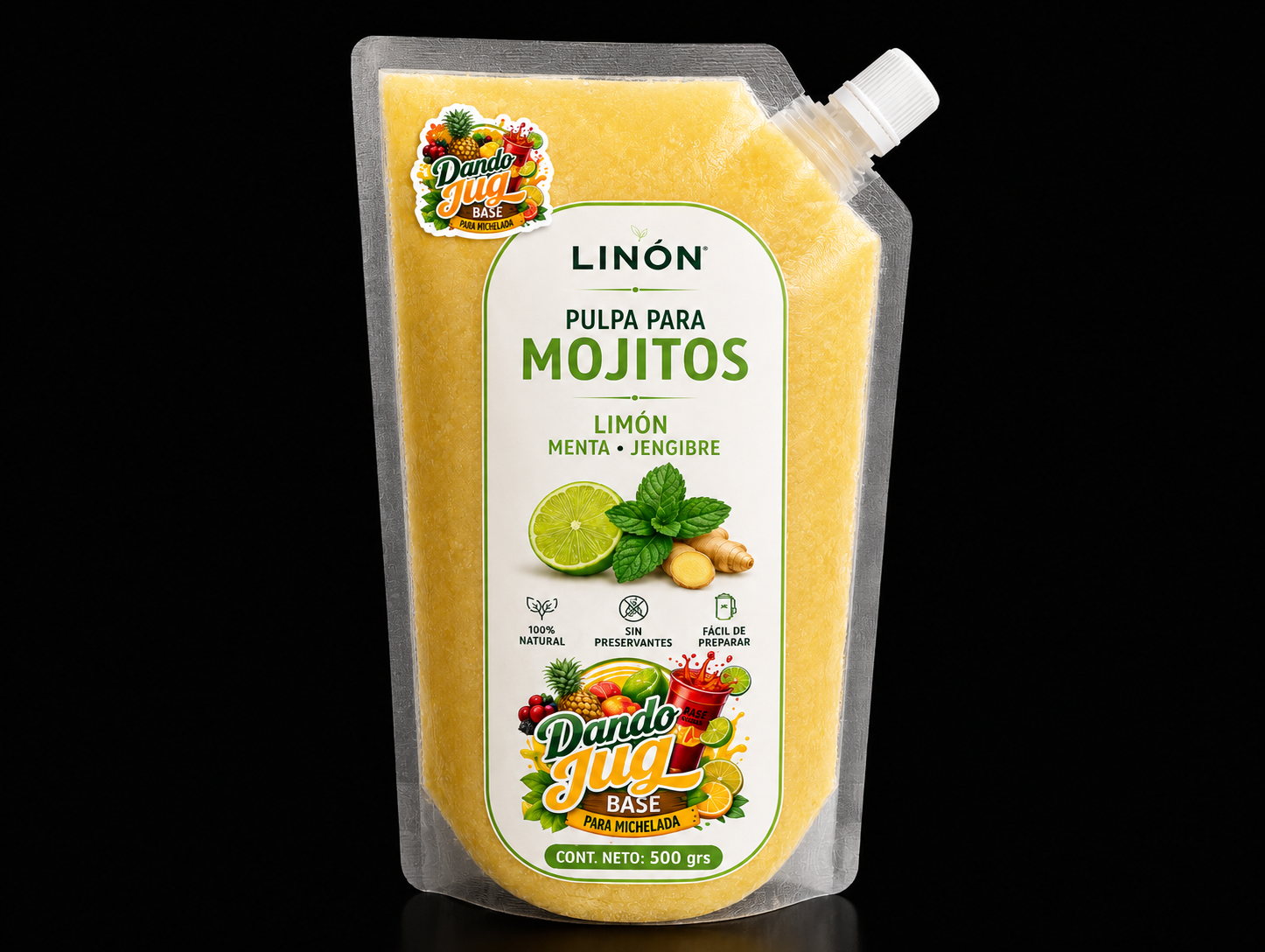 Pulpa Mojitos Limón Menta Jengibre